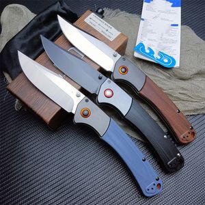 BM Crooked River 15080 couteau de poche pliant lame S30V manche en bois/G10 couteaux de survie multifonctionnels pour la chasse et le Camping en plein air