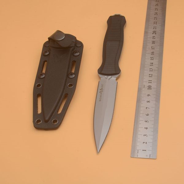 BENCHMADE INFIDEL 133 133BK Couteau à lame fixe tactique D2 Double tranchant Camping en plein air Chasse Survie Poche Utilitaire EDC Outils Couteaux de plongée