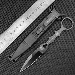 Cuchillo hechos en brazalete BM-176 173 D2 Cuchillo recto Mango de cuchilla fija EDC Multi Herramientas Hunting Survival Knife Regalos 035