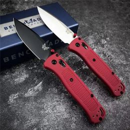 Benchmade Red 535/535s Bugout AXIS Folding Knife 3.24" S30V Satin Plain Blade Polymer Handles Pocket Tactical Knifes Outdoor Camping Hunting EDC 537 BM31 TOOLS