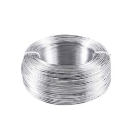 Alambre de aluminio flexible para fabricación de joyería, collar DIY, pulsera, trabajo hecho a mano, alambre para abalorios, 0,6mm, 0,8mm, 1mm, 1,5mm, 2mm, 2,5mm, 3mm, 240202