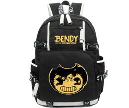 Bendy et la machine à encre sac à dos imprimé simple de jeu de jeu de jeu de jeu de jeu de jeu de jeu packsack de sacs sac à dos sportif sport sc peut-être extérieur 5693151