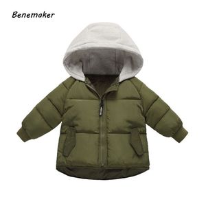 Benemaker Enfants Vestes D'hiver Salopette Fille Garçon Parkas Coupe-Vent Bébé 2-8Y Vêtements Chauds Manteau À Capuche Enfants Survêtement JH104 LJ201017