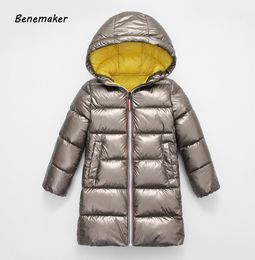 Benemaker Kinderen Winterjassen Tiener Meisjes Jongens Warme Parka Kinderen Dikke Kleding 12T 14T Jassen Windjack Bovenkleding JH042 Y204720979