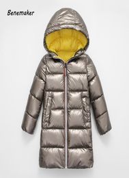 Benemaker Kinderen Winterjassen Tiener Meisjes Jongens Warme Parka Kinderen Dikke Kleding 12T 14T Jassen Windjack Bovenkleding JH042 Y207994171