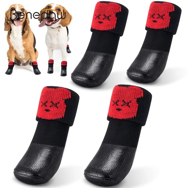 Benepaw cómodo pequeño zapatos para perros pequeños suaves impermeables botas de mascotas de mascotas de botas de cachorro ajustables transpirables protector 240113