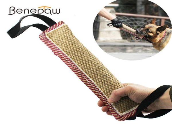 Benepaw Durable morsure remorqueur chien jouets interactif 2 poignée forte traction moyen grand animal corde jouets formation berger allemand Y2003306849107