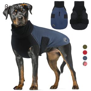 Benepaw hiver col roulé chien manteau chaud imperméable temps froid veste pour animaux de compagnie réversible vêtements pour chiens pour petits chiens de taille moyenne 240108