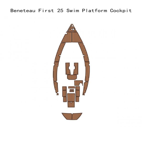 Beneteau First 25 Swim Platform Cockpit Pad Barco Espuma EVA Cubierta de teca Alfombrilla de piso
