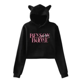 Benson Boone Merch Crop Stop Capkie Harajuku Swear Streetswear Hip Hop Mangas largas Tops Sudaderas Mujer