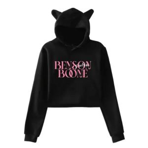 Benson Boone Merch Crop-top Hoodie Harajuku Sweat-shirt cuit Streetwear Hip Hop Long Manches Pilluls Tops Sudaderas Mujer