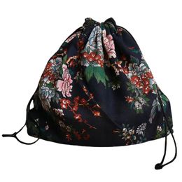 Sac bento coton en lin en tissu portable déjeuner boîte boîte boîte à bagages