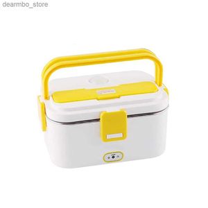 Bento -dozen 1.2L/1.8L elektrische lunchbox Roestvrij staal draagbare lunchbox thermische auto -voedsel verwarmde camping bento voor vrouwen kinderen meisjes tas l49