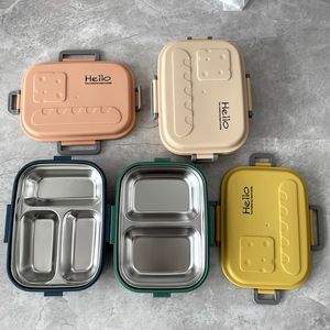 Bento Boîtes 304 Boîte à lunch en acier inoxydable portable Boîte de bento alimentaire adapté au camping en plein air et aux pique-niques dans les écoles pour enfants 230407