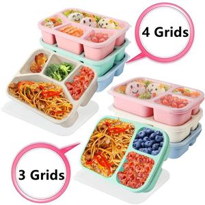 Bento Boxes 43 Grids Box Draagbare Voedsel Opslag Lunchbox Lekvrije Container Magnetron Servies Studenten Lunch Tas Kids 230616