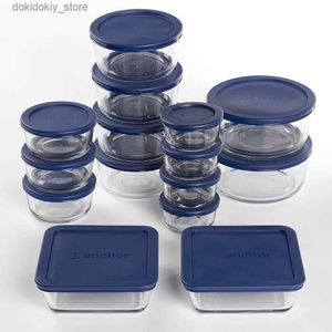 Bento -dozen Anchor Hockin Lass Food Storae Containers met deksels 30 -delige set Bento Box Lunch Box Food Warmer Food Container L49