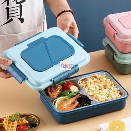 Bento Boxen bento 304 roestvrijstalen rooster fastfoodbox Maaltijdverdelingscontainer voor volwassenen maaltijdbakje Kantoormedewerker bestek dinerbord lunchbox YQ240105