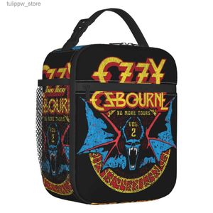 Bento Boxes Custom Heavy Metal Band Rock Lunch Tas Mannen Vrouwen Warme Koeler Ozzy Osbourne Prince Of Darkness Geïsoleerde Lunchbox voor Student L240311