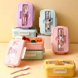 Bento Boxen Leuke Lunchbox voor Kinderen Meisjes Jongens Met Compartimenten Lunchbox School Kind Lekvrij Kindervoedsel Snack 230819