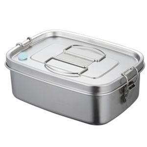 Bento Boxes Food Container Sand Bento Dinware Roestvrij staal voor kinderen Volwassenen 2 Lagen Lunch Box School Office Keuken Verzegelde opslag 230515