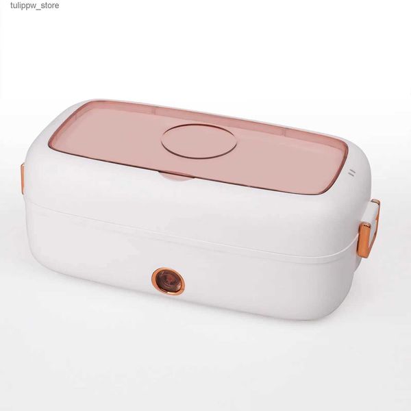 Boîtes à bento Réchauffeur de nourriture Boîte à bento chauffante électrique Boîte à lunch électrique Déjeuner chauffé portable Déjeuner thermique pour bureau, école, extérieur, maison, camion L240307