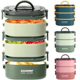 Bento Boxes Lunch Box 2000ml 3Tier stapelbare kast verzegelde lekvrije maaltijd magnetron veilig draagbare studenten werknemers voedselcontainer 230819