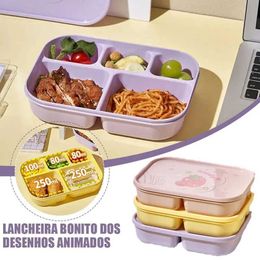 Bento Cajas Lunch Box 5 Company Meat Prep Containers para niños Durables BPA Free Reusable Alimento de almacenamiento de alimentos Escuela Q240427