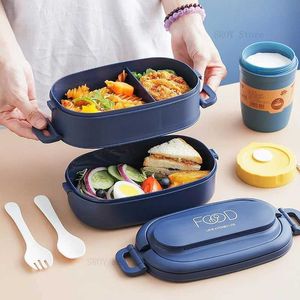 Bento Boxes Microwave Lunch Box Adult Picnic Food Container School Kawaii Cute Portable Japanese Bento Q240427