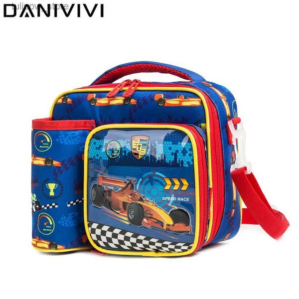 Boîtes à Bento Nouveau modèle de dessin animé Sac à lunch pour garçons Sac de nourriture scolaire Boîte à lunch isolée thermique Fourre-tout Sac isotherme Lancheira Escolar Infantil L240311