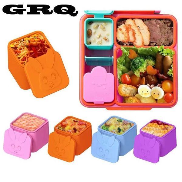 Boîtes à bento boîte à lunch en silicone non en bâton utilisé pour les récipients de sauce pour enfants avec couvercle petit accessoire plateau de glaçons Q240427