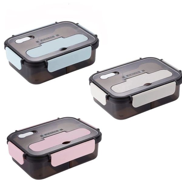 Bento Boxes Fiambrera portátil Estudiante Viaje Microondas Calentamiento Contenedor de alimentos Plástico Bento Box Bolsa de almuerzo para mujeres Niños Cooler Bolsa térmica 230515