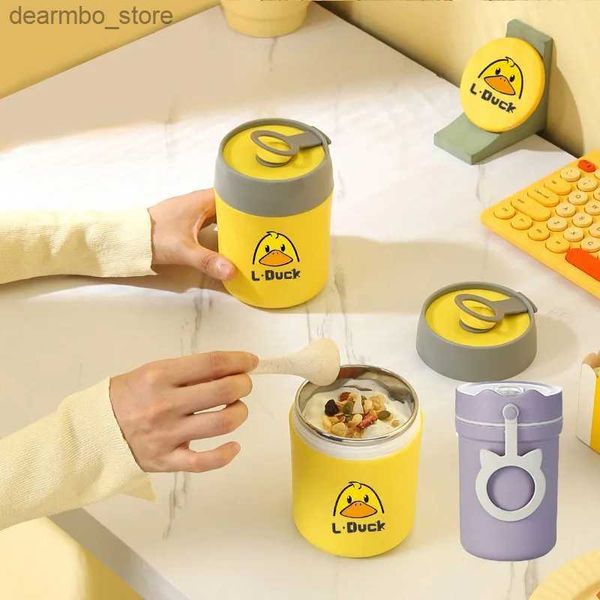 Bento Boîtes VIP 350/550 ml Mini Thermos Mug Soup tasse Lunch Bento Boîte en acier inoxydable Conteneur à micro-ondes pour enfants pour enfants L49