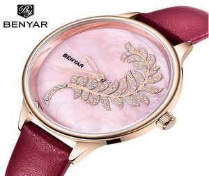 Benyar Luxury Fashion Women Watchs Waterproof Casual Quartz Ladys Watch For Woman Dress Ladies montre Relogio Feminino2839369