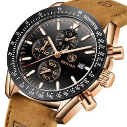 BENYAR hommes montres marque de luxe étanche sport Quartz chronographe militaire montre hommes Relogio Masculino Zegarek Meski3055