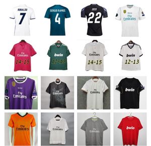 Benzema Isco Camisetas de fútbol retro del Real Madrid 2011 2012 2013 2014 2015 2016 2017 2018 RONALDO 10 11 12 13 14 15 Modric marcelo BALE SERGIO RAMOS camiseta de fútbol chino