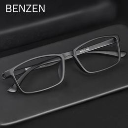 benzen qualité optique lunettes cadre hommes femmes ultraléger myopie lunettes carré prescription lunettes 5196 240313