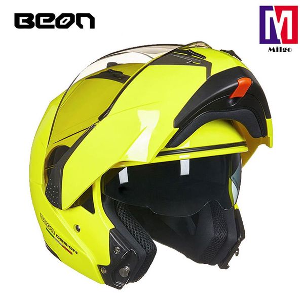 BEON B-700 Nouveau casque de moto Flip Up Dual Visor Racing Motos Casque 100% authentique avec bluetooth206B