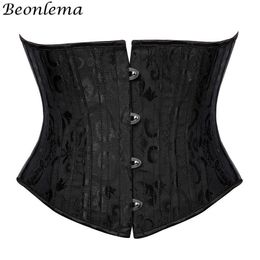 Beonlema vrouwen stalen bot cincher corset taille afslanken onderbot fajas steampunk accessoires femme xs-3xl zwarte bustier J190701