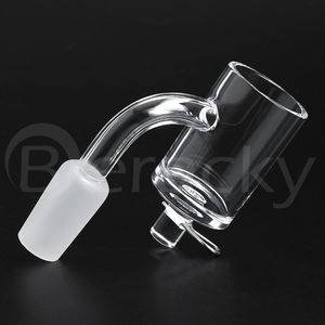 Beracky 25mmOD plat haut fumer Quartz Enail Banger avec clip en métal 2mm mur 10mm 14mm 18mm E clous pour conduites d'eau en verre plates-formes