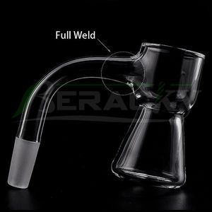 Beracky Full Weld Biseled Edge Smoking Quartz Beaker Banger 25 mmod Cuerpo soldado de soldadura sin costura para bigos de agua de agua