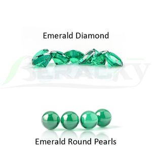 Accessoires beracky 4 mm 6 mm 10 mm vert émeraude fumer des perles terles insert en diamant rond pour nails banger en quartz