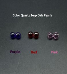 Perles de quartz colorées Beracky Terp Dab avec 6 mm de perles de Terp rose rouge violet Dab accessoires pour fumer billes de quartz pour Quartz Bang2802592