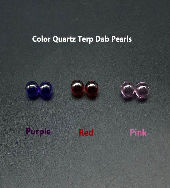 Beracky Colorful Quartz Terp Dab Pearls avec des perles de terp pourpre rouges roses 6 mm Terp Dab ACCESSOIRES DES BOBLES DE QUARTZ POUR QUARTZ BANG5465688