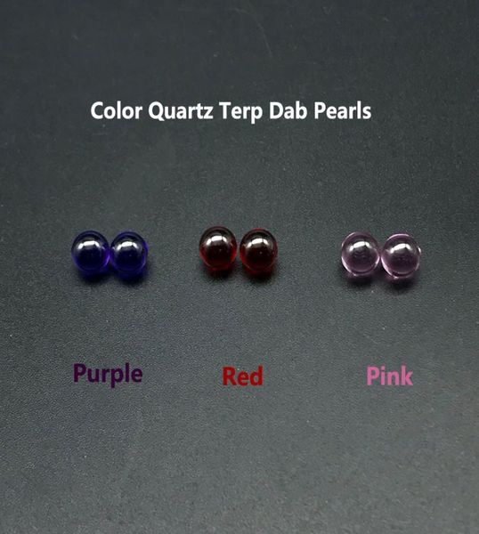 Beracky Colorful Quartz Terp Dab Pearls avec des perles Terp pourpre Red Purple de 6 mm DAB ACCESSOIRES SMATIF