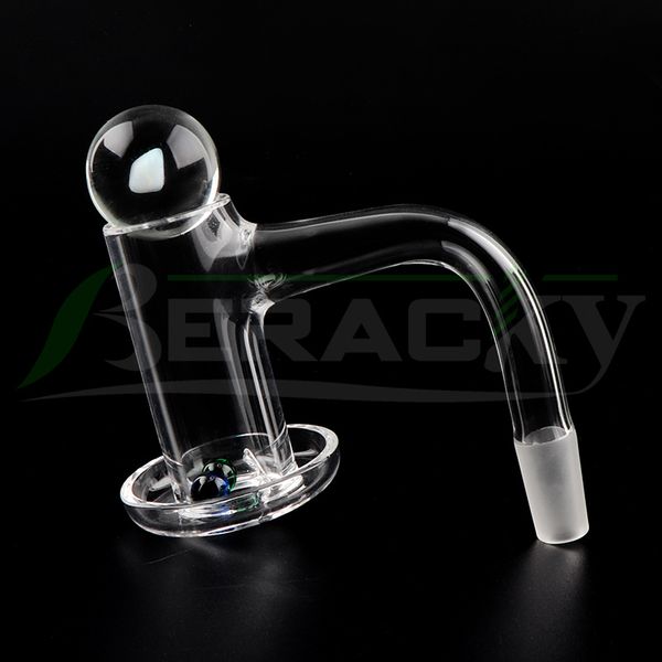 Banger à quartz à bords biseautés entièrement soudés Beracky avec des clous Terp Slurpers en opale de 22 mm avec des perles Terp en émeraude verte et en saphir pour les bangs à eau en verre et les tuyaux de plate-forme Dab