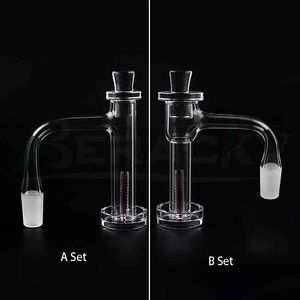 Beracky deux styles Tour de contrôle du tabagisme complet Beracky Terp Slurper Banger en quartz avec capuchon de quartz Ruby Quartz Piliers de quartz de bord biseauté