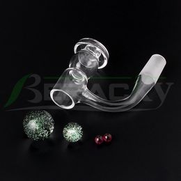 Beracky Full Weld Bubble Barrel Terp Slurper Fumer Quartz Banger Avec 22mm 14mm Verre Dichro Perles De Marbre Perles De Rubis Pour Dab Ri197q