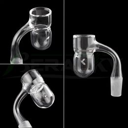 Beracky volledige las ronde bodem splash bewaker roken quartz banger met 2 stks spinning / tourbillon gaten 25mmod afgeschuinde rand Volledig gelaste nagels voor glazen watergingen