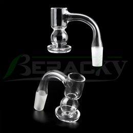 Beracky completamente soldado Fumar Biselado Biselado Terp Slurper Quartz Banger con bala de bola 45 * 90 Deslizadores sin fisuras Uñas para tuberías de agua de vidrio Plataformas de aceite DAB