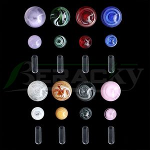 Beracky Glass Marble Terp Slurper Smoking Pearl Set 20mm 12mm Solide Parels met Quartz Pil voor Slurpers Banger Nagels Water Bongs DAB RIGS